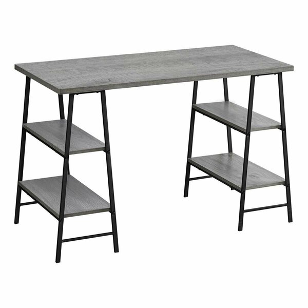 Clean Choice 48 in. Contemporary Computer Desk - Grey & Black Metal CL3600153